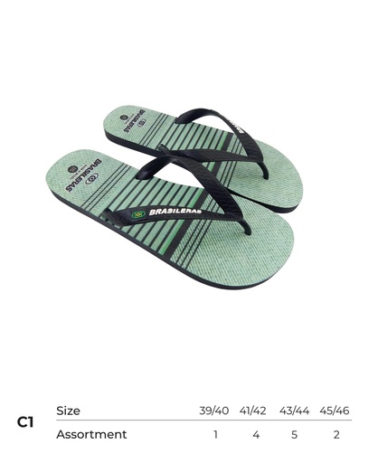 [CBPR21STP1039-46] Carton Brasileras Printed 21 Stripe (Black, C1)