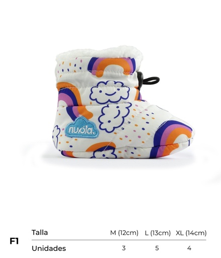 [CNBBYRWN11-M-L-XL] Carton Nuvola Baby Rainbow (White, F1)
