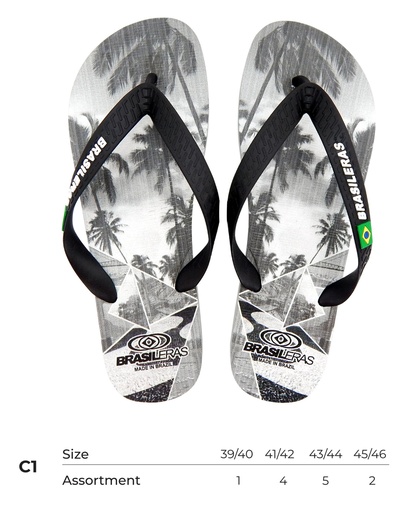 [CBPMSSS191039-46] Carton Brasileras Printed Palmas SS19 (Black, C1)