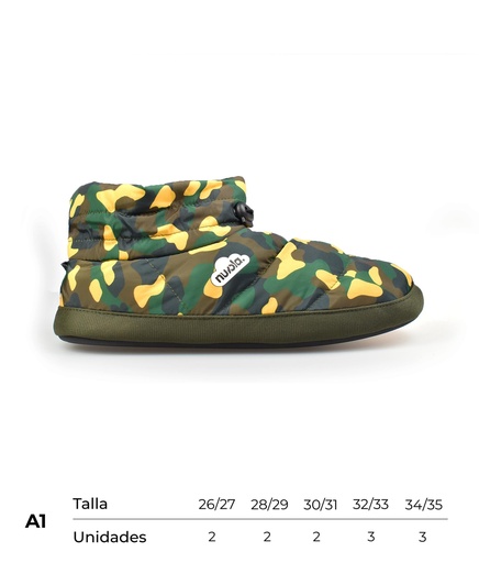 [CNBHGPR21CAF1626-35] Carton Nuvola Boot Home Printed 21 Camuffare (Green, A1)