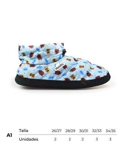 [CNBHGPR21MSO1826-35] Carton Nuvola Boot Home Printed 21 Mostro (Lt.Blue, A1)