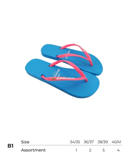 [CBCLACCBWNN181534-41] Carton Brasileras Classic Combi Neon W (Lt.Blue/Pink, B1)