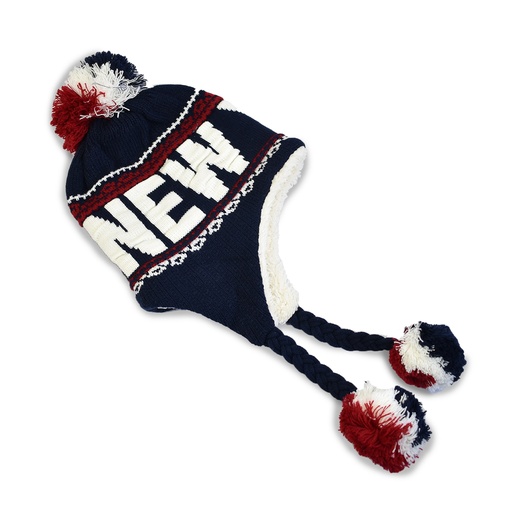 [HNY506-L] Robin Ruth Winter Hat HNY506-L (Blue/White/Red, One Size)